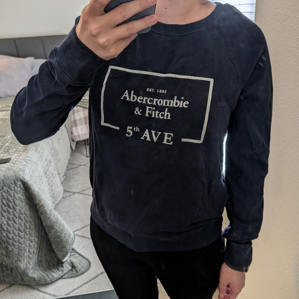 Abercrombie & Fitch Dark Blue Logo Sweatshirt